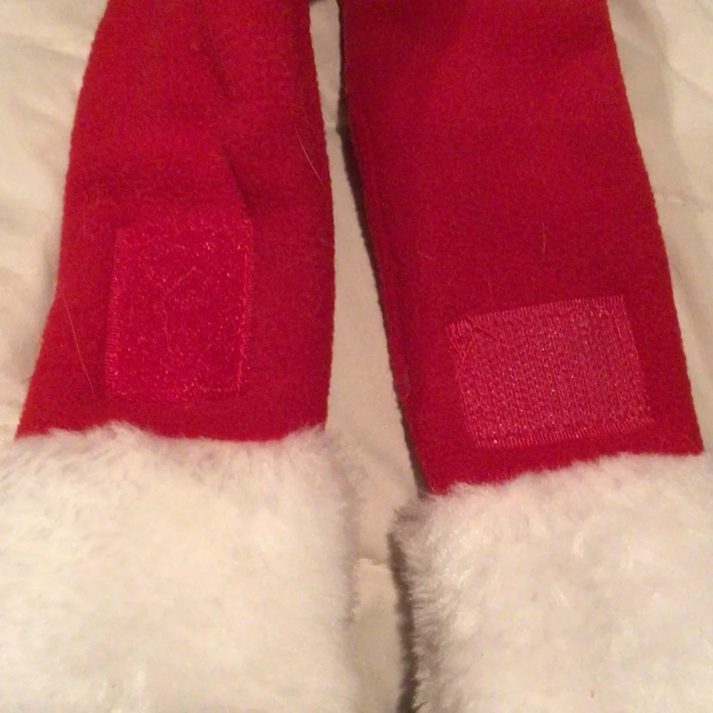 Plush Red and White Cat Scarf